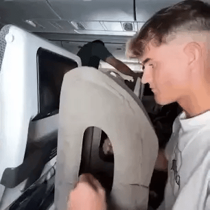 Travesseiro Ergonômico Inflável para Viagens